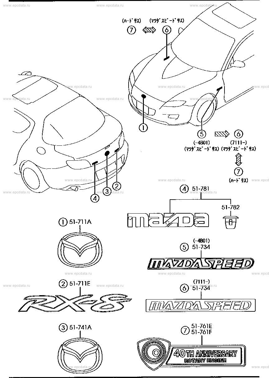  JDM Mazdaspeed Body Decal Mazdaspeed Protege