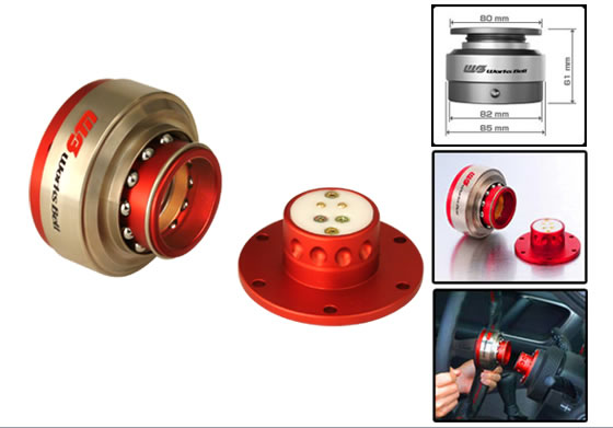  Works Bell Rapfix2 Quick Release Steering Wheel Hub Red